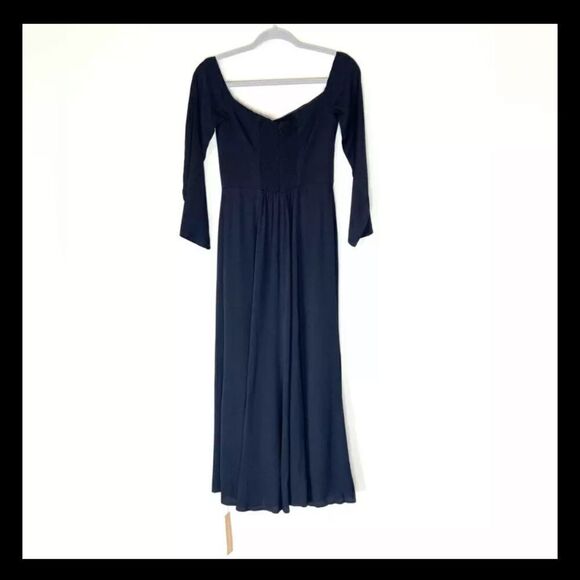 NWT Reformation Ballari Maxi Black Dress Long Sleeve Size 4 - Picture 10 of 13
